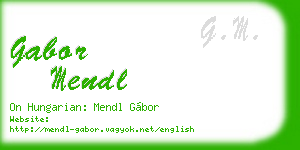 gabor mendl business card