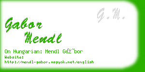 gabor mendl business card